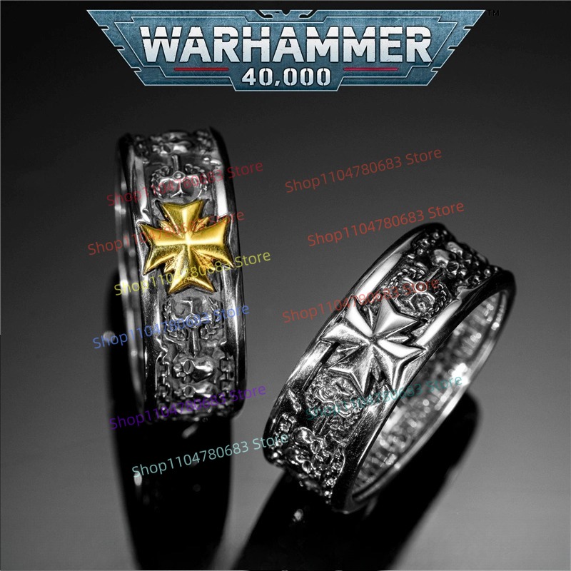 Anime Merchandise For Men - Pierścień Przysięgi Krzyżowca Czarnych Templariuszy 40K,