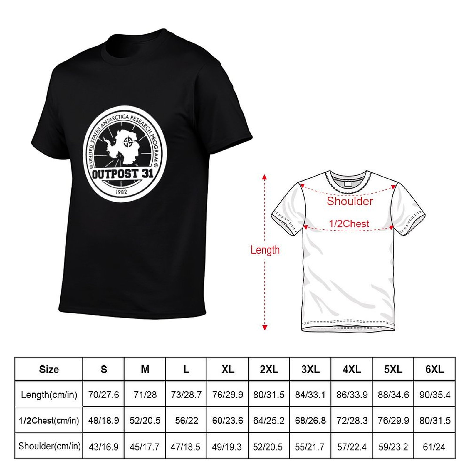Koszulka męska z logo Outpost  – Anime Merchandise For Men recenzja i cena