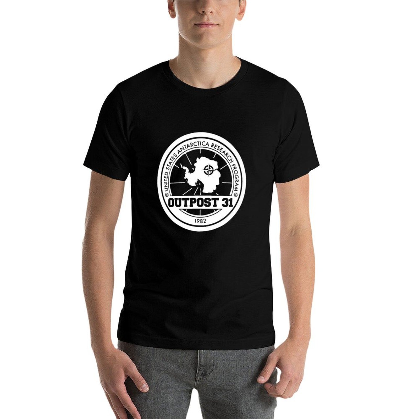 Koszulka męska z logo Outpost  – Anime Merchandise For Men recenzja i cena